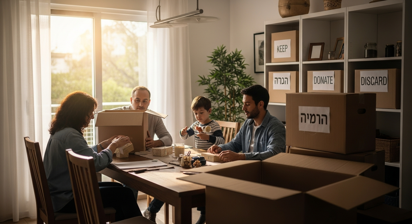 תמונה שממחישה בסקר בישראל: 61% מהמעברים נדחים בגלל מכשולי סידור והפרדה מחפצים